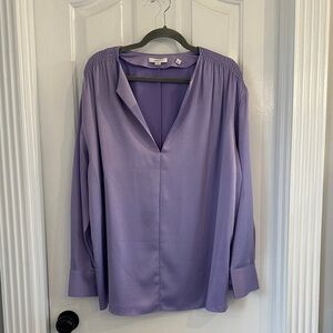 Vince Soft Purple V-Neck Blouse
